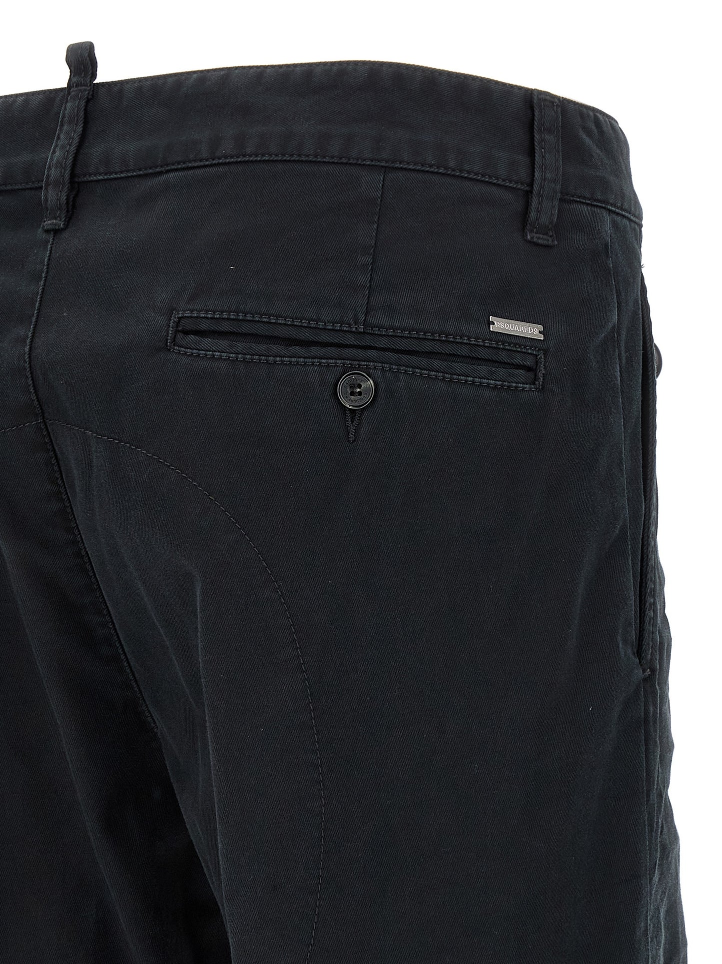 Pantalon chino Dsquared² Noir Coton Coupe structurée