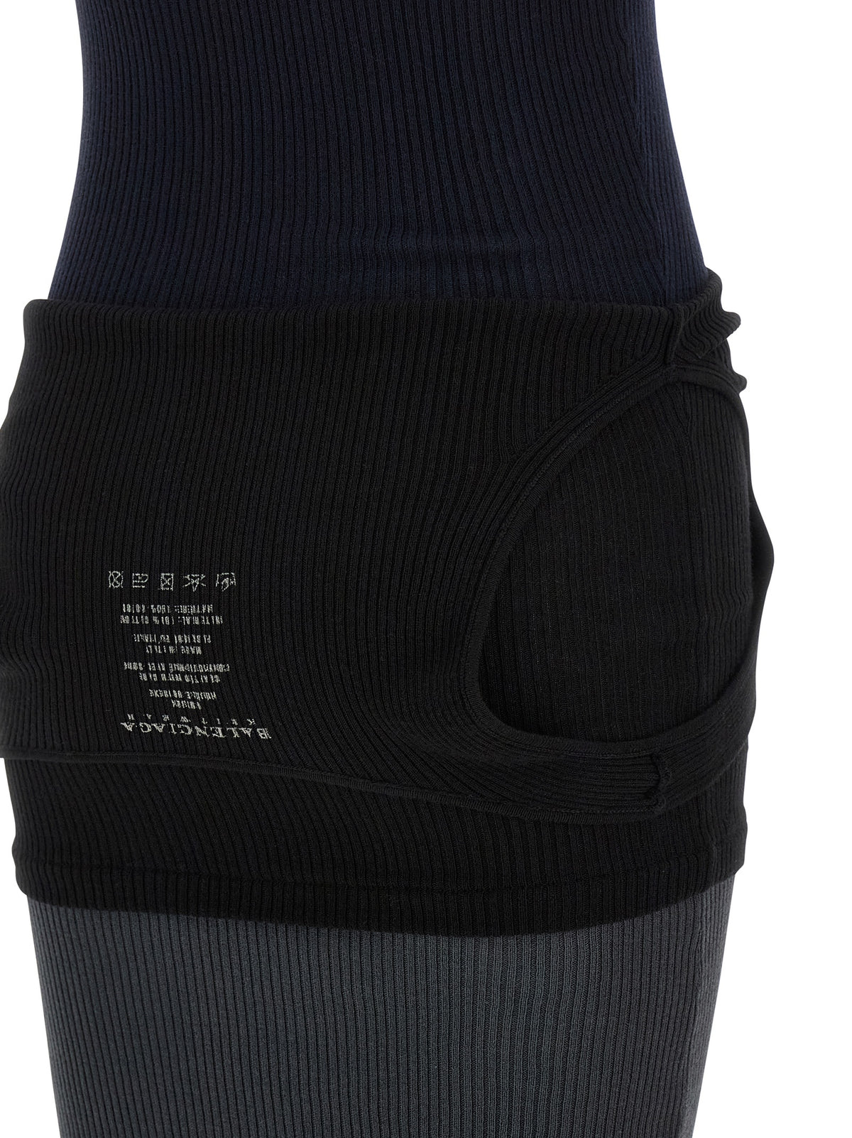 Robe longue en coton noir Balenciaga, modèle Upside Down