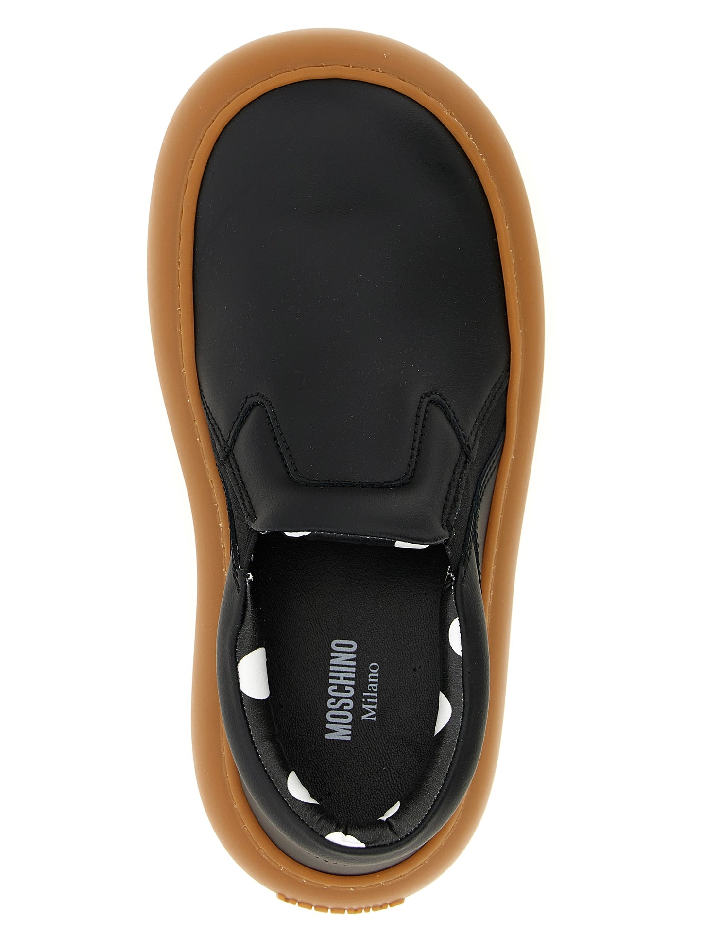 Baskets massives Moschino en cuir noir