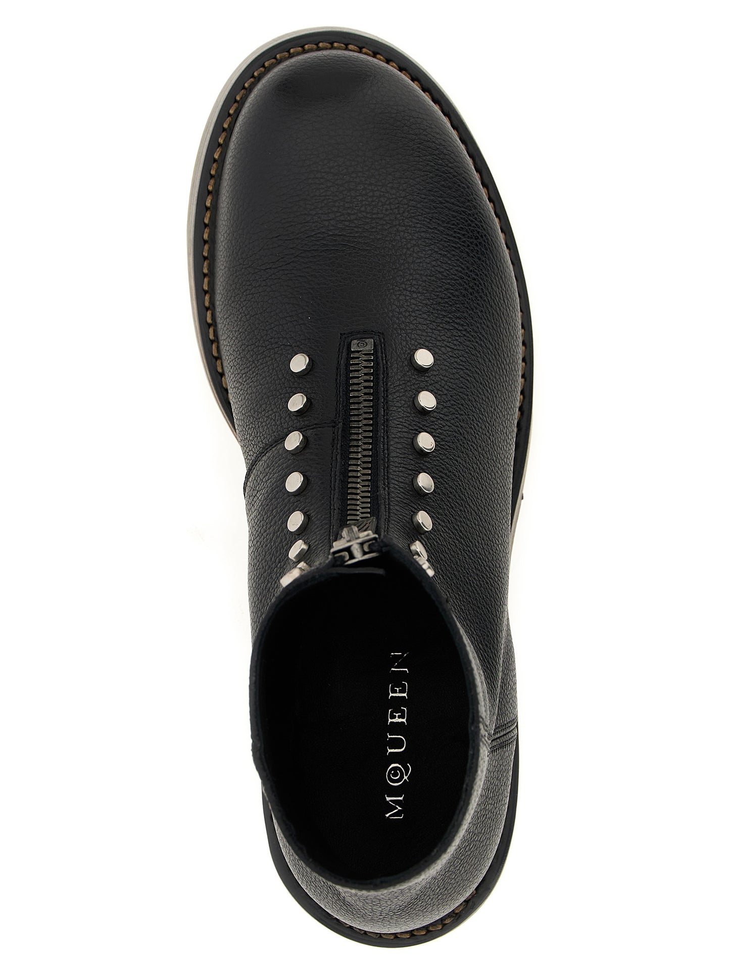 Botines Alexander McQueen de piel de becerro negra