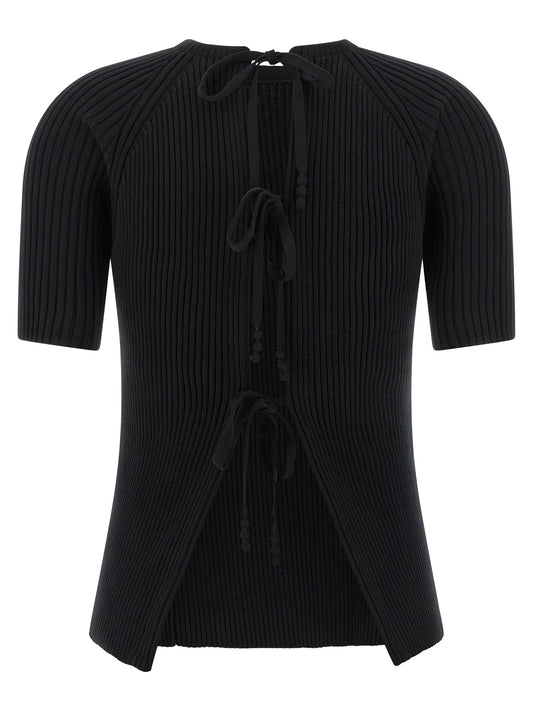 Cárdigan de algodón negro Tory Burch