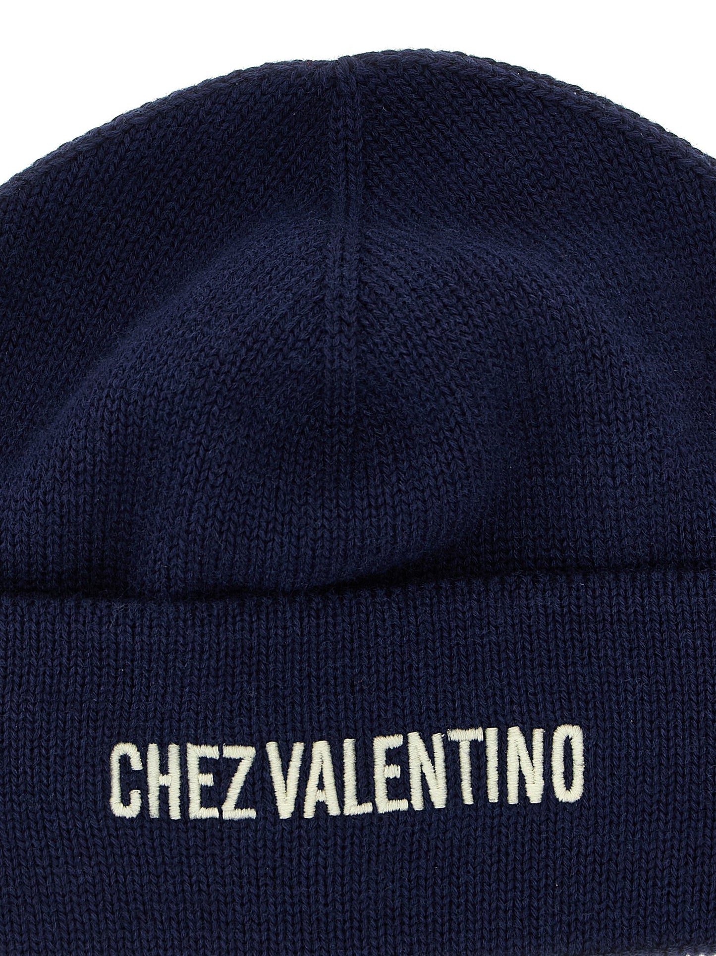 Valentino Garavani Gorro De Algodón Azul Talla Regular
