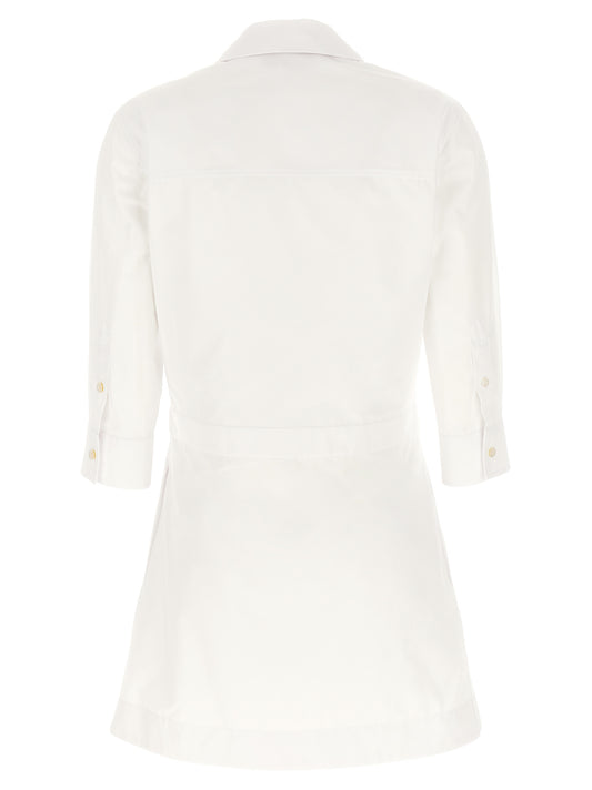 Vestido corto blanco de algodón Gucci