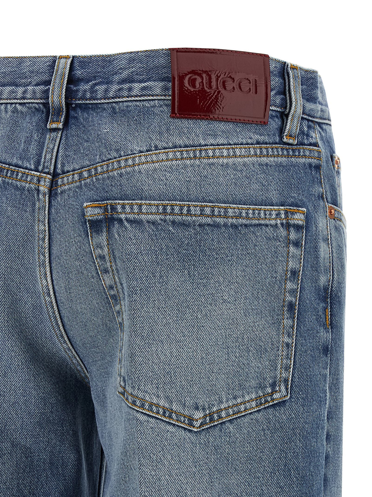 Jean droit Gucci en coton bleu