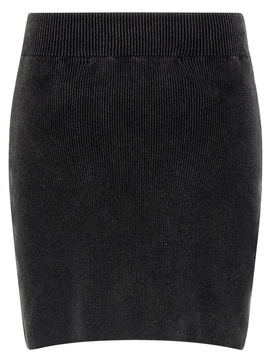 Alexander Wang Falda Larga de Algodón Negra