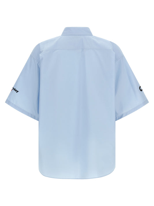 Balenciaga Blusa de algodón azul