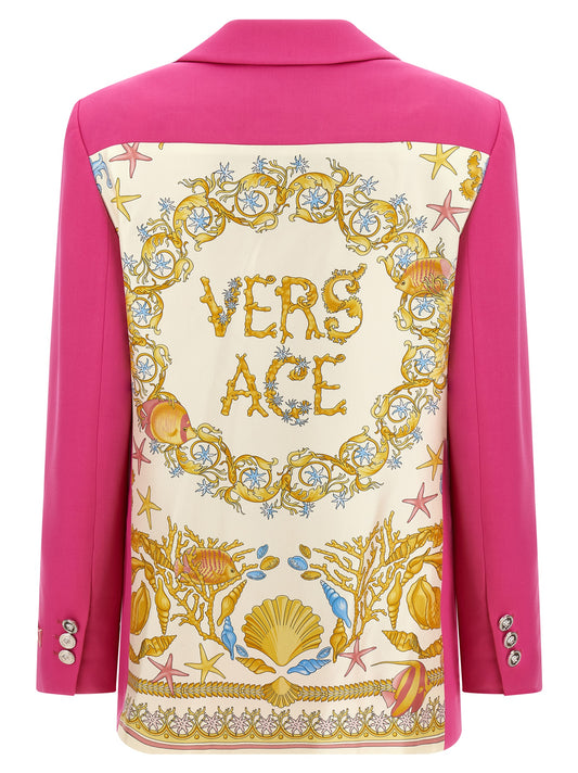 Blazer Versace de lana virgen fucsia