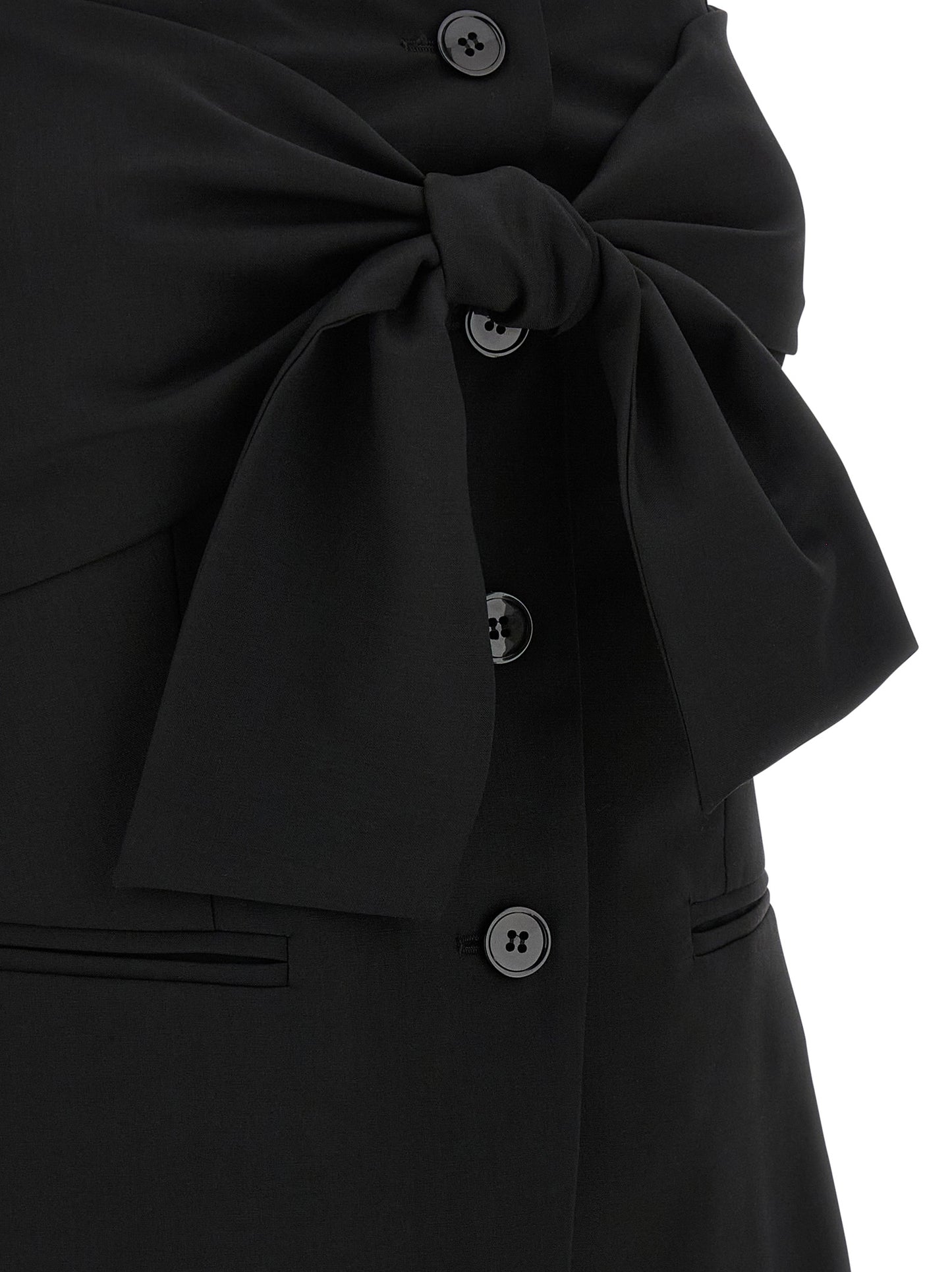 Tops sin mangas de lana virgen negra de Max Mara