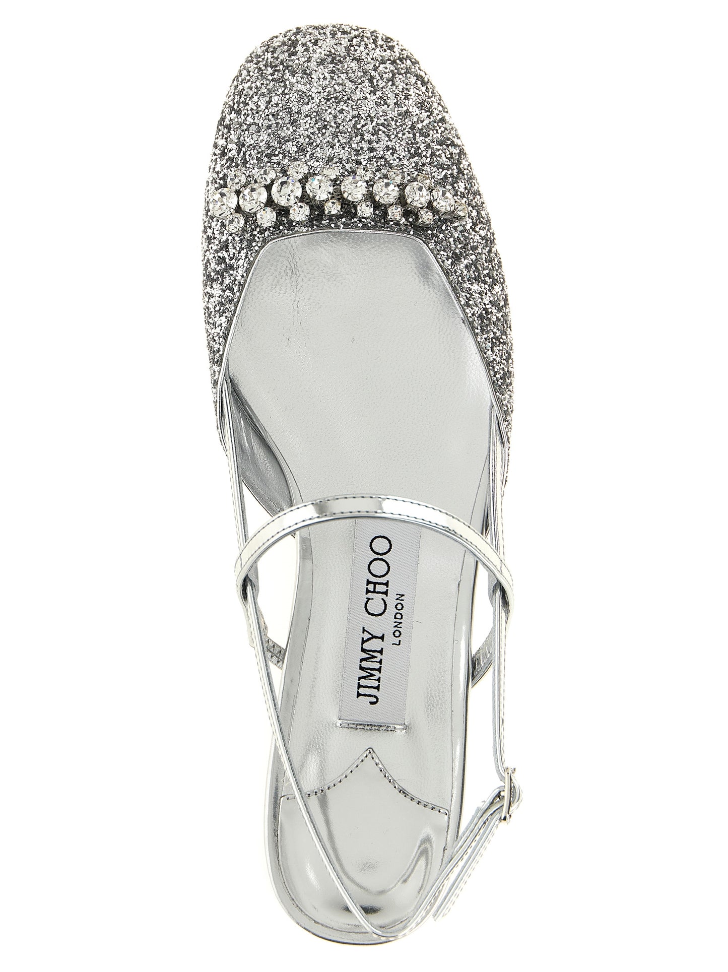 Ballerines Jimmy Choo en Tencel argenté