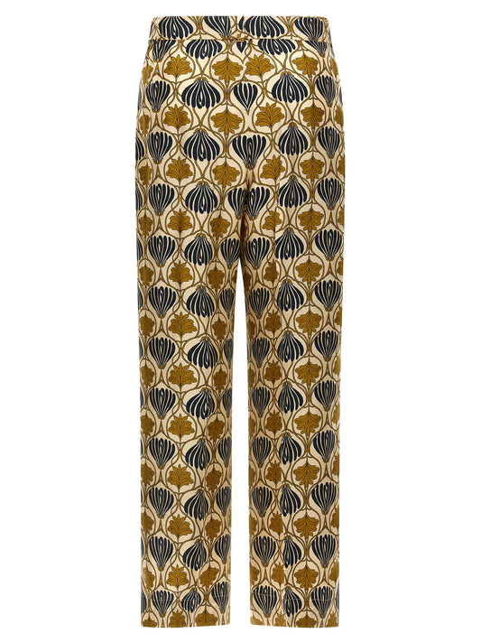 Pantalones casuales de seda bicolor Max Mara