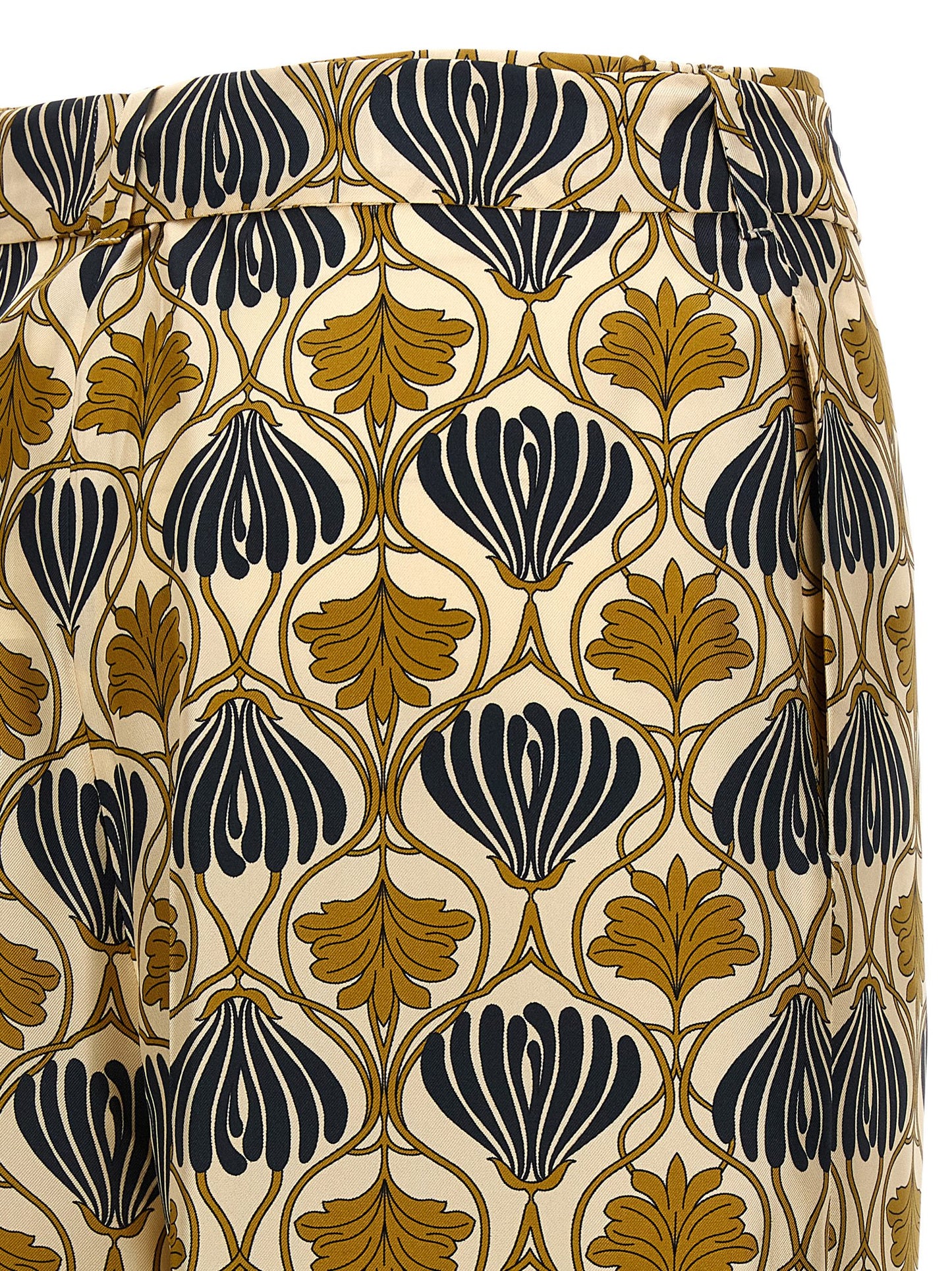 Pantalones casuales de seda bicolor Max Mara