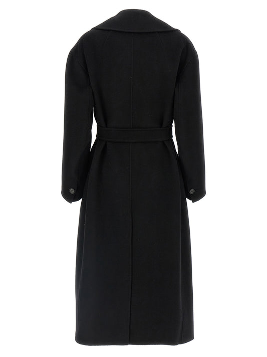 Abrigo 'S Max Mara negro de lana virgen