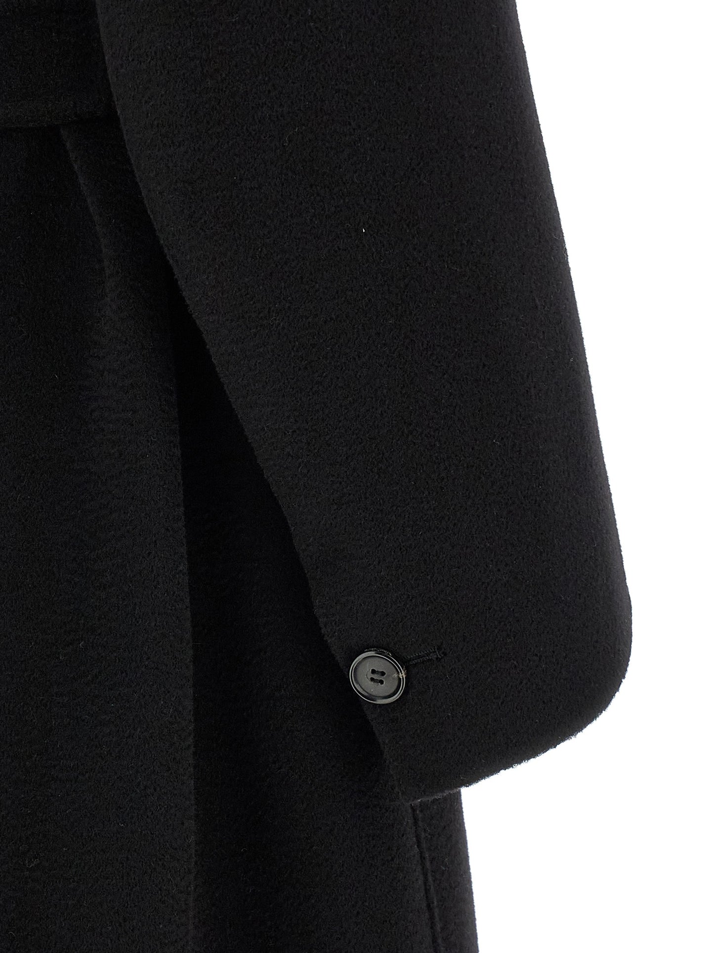 Abrigo 'S Max Mara negro de lana virgen