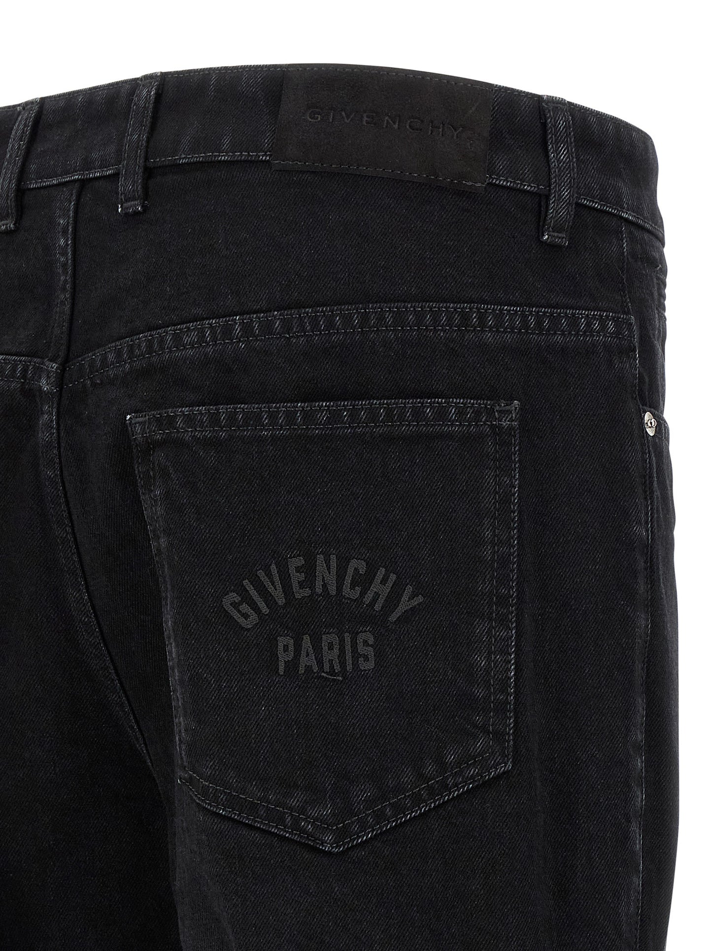 Givenchy Jean Droit en Coton Noir