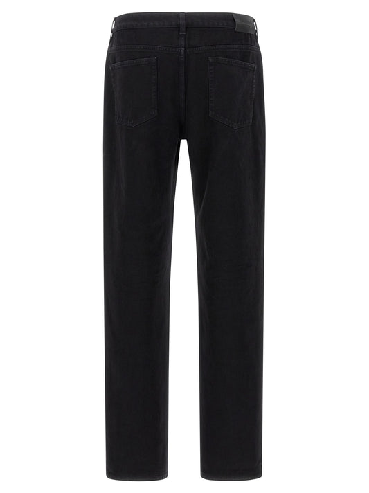 Vaqueros Saint Laurent negros de algodón de pernera recta