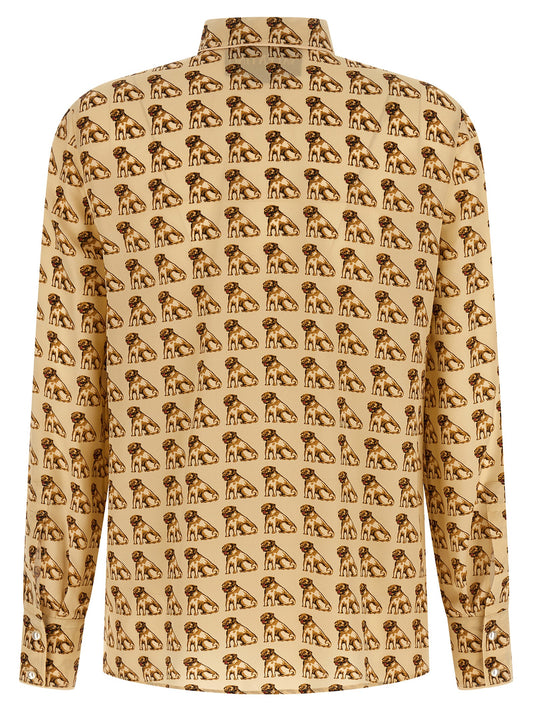 Blusa de seda beige Valentino Garavani