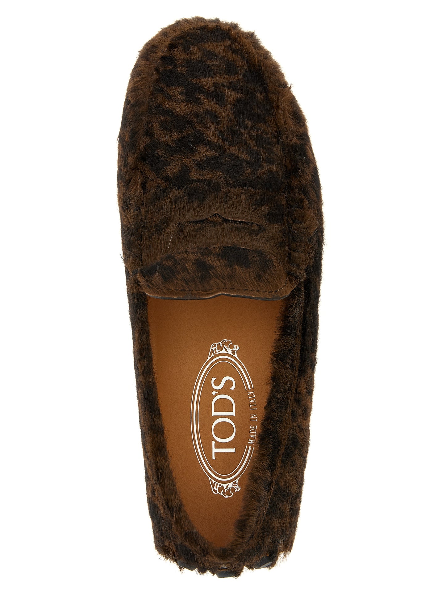 Mocasines sin cordones de piel de becerro marrón Tod's