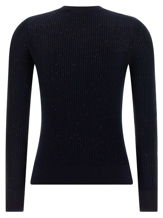 Cárdigan de seda azul Max Mara