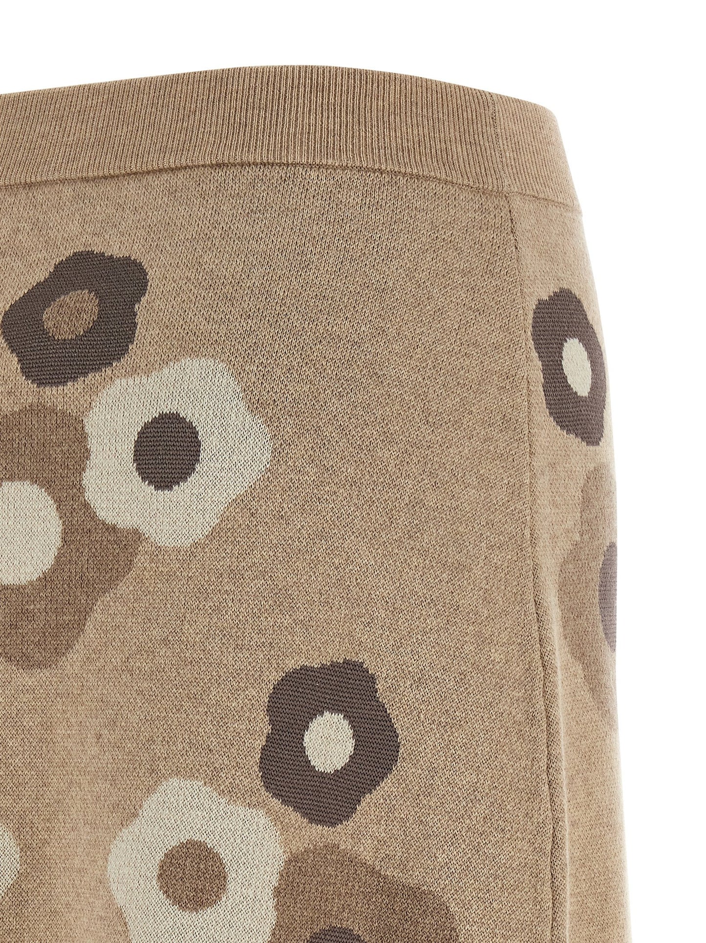 Falda Larga de Lana Beige Kenzo