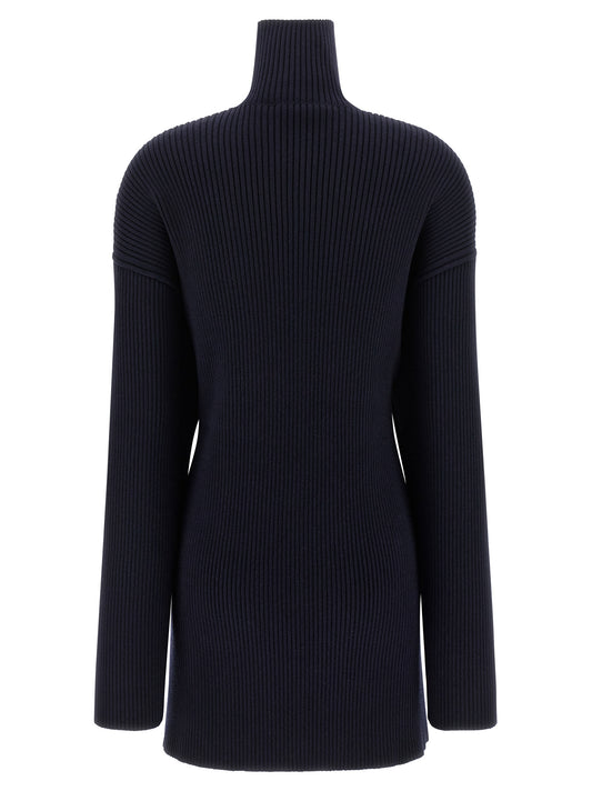 Vestido corto Balenciaga de lana azul