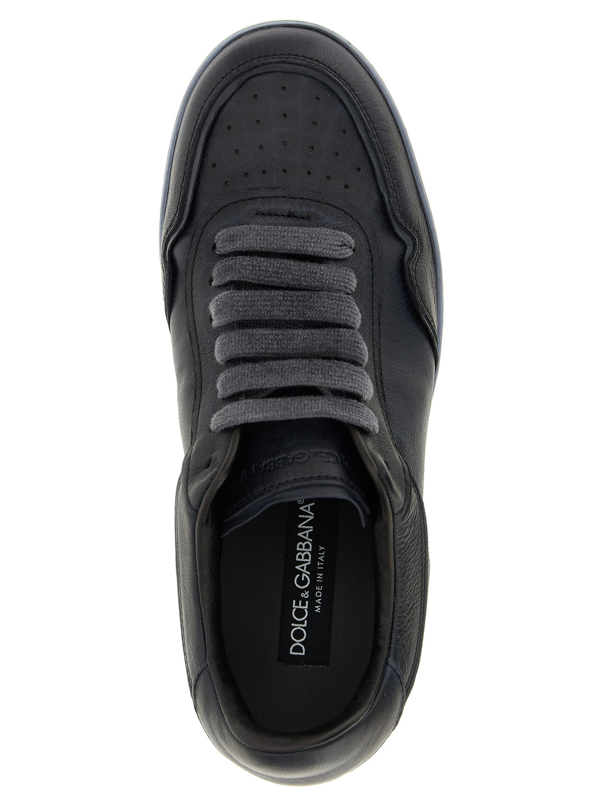 Dolce & Gabbana Baskets basses en cuir d'agneau noir