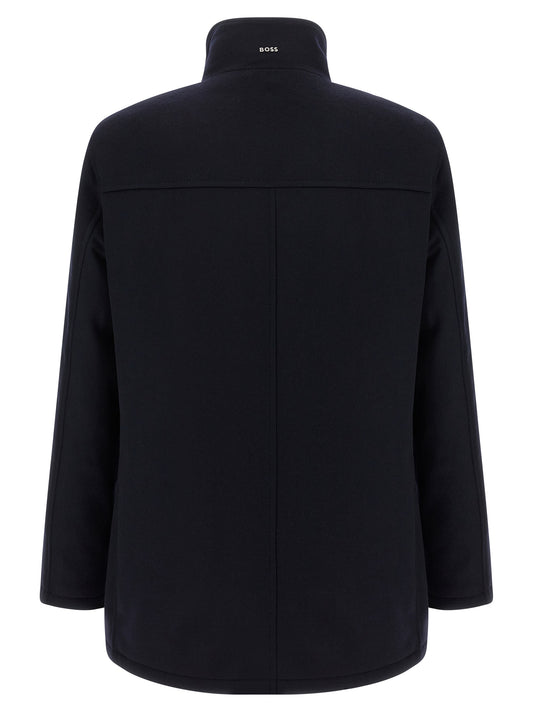 Abrigo De Lana Azul Hugo Boss Colección H-Coxtan-234