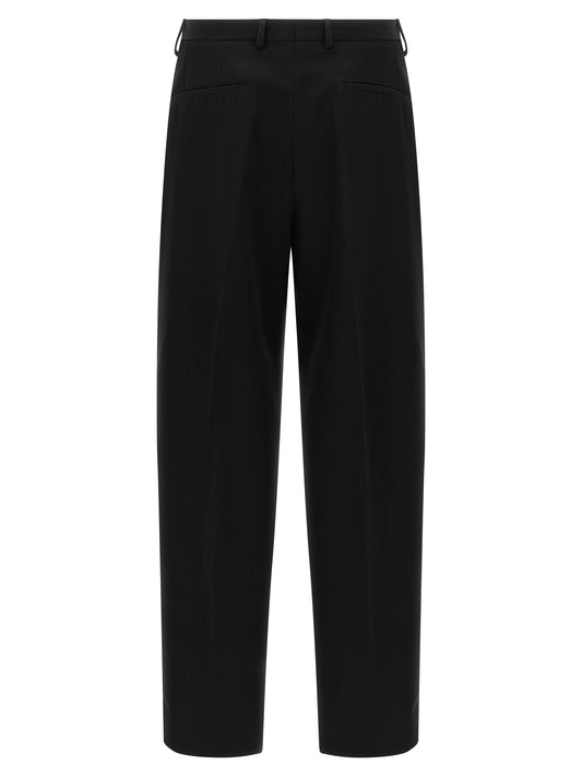 Dolce & Gabbana Pantalones de Vestir Negros de Lana Virgen