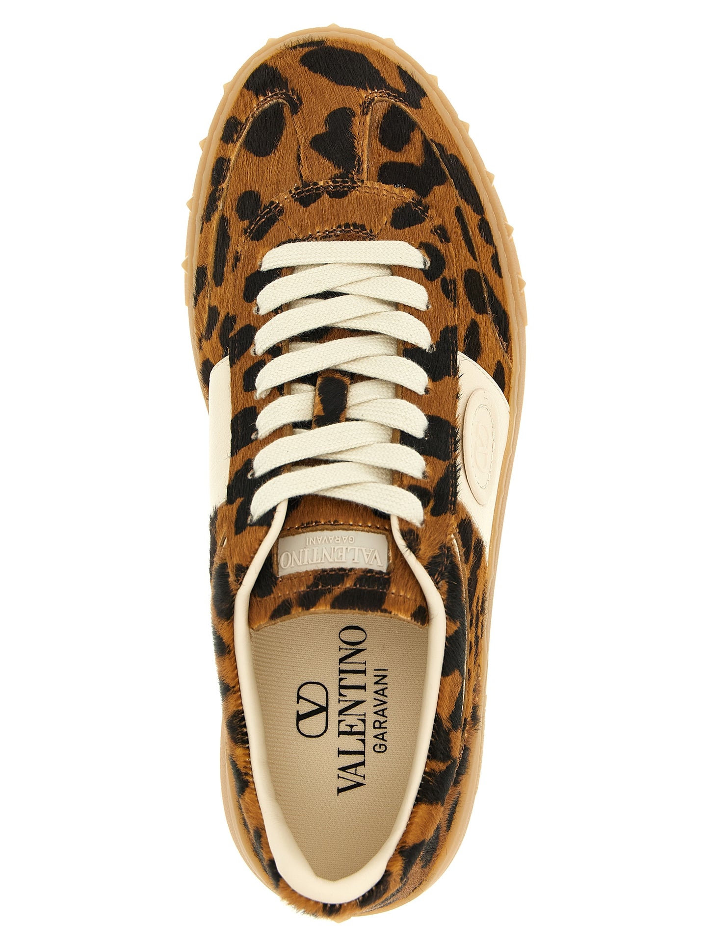 Valentino Garavani Brown Calfskin Low-Top Sneakers