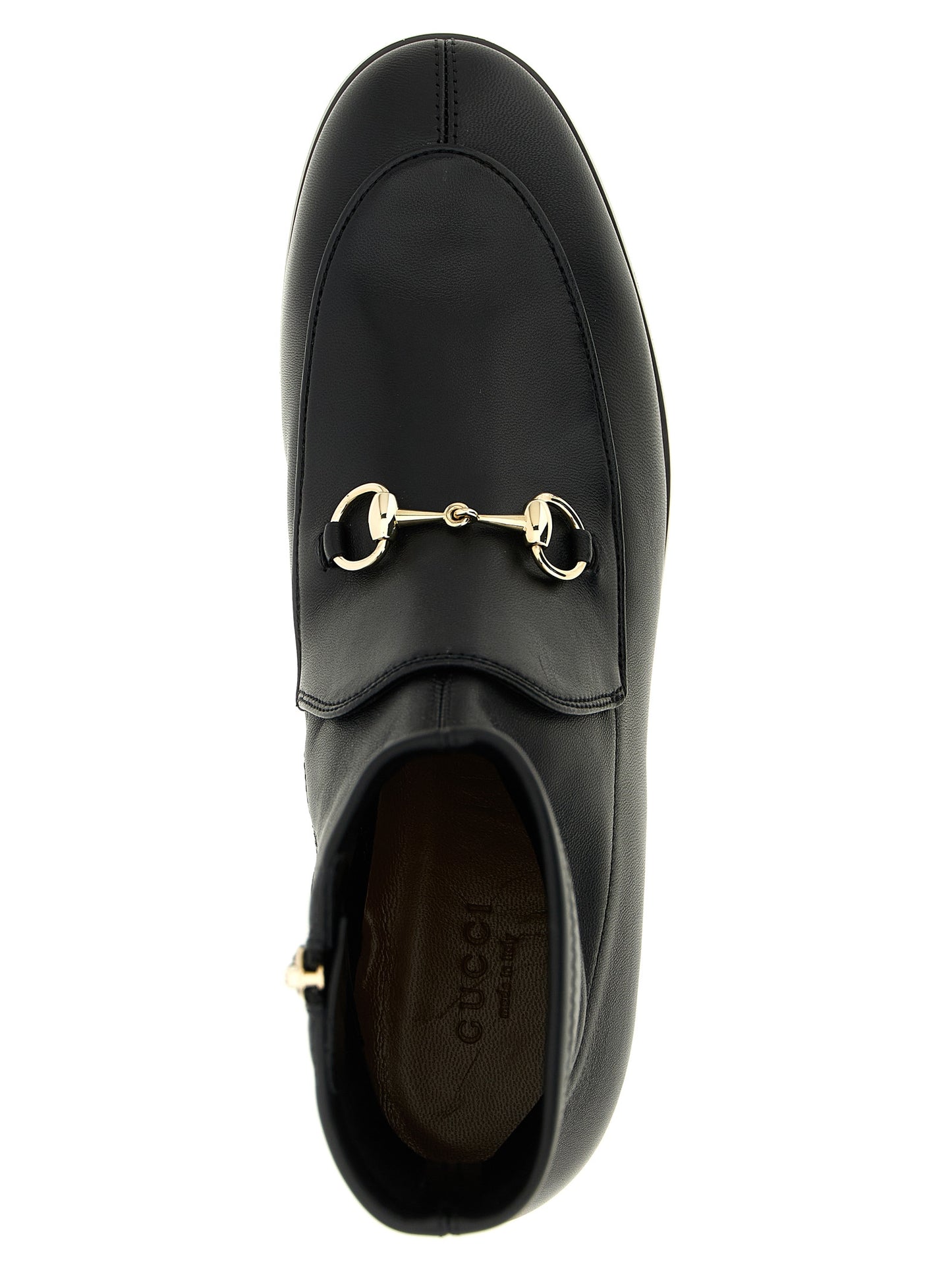 Bottines en cuir d'agneau noir Gucci - Semelle souple