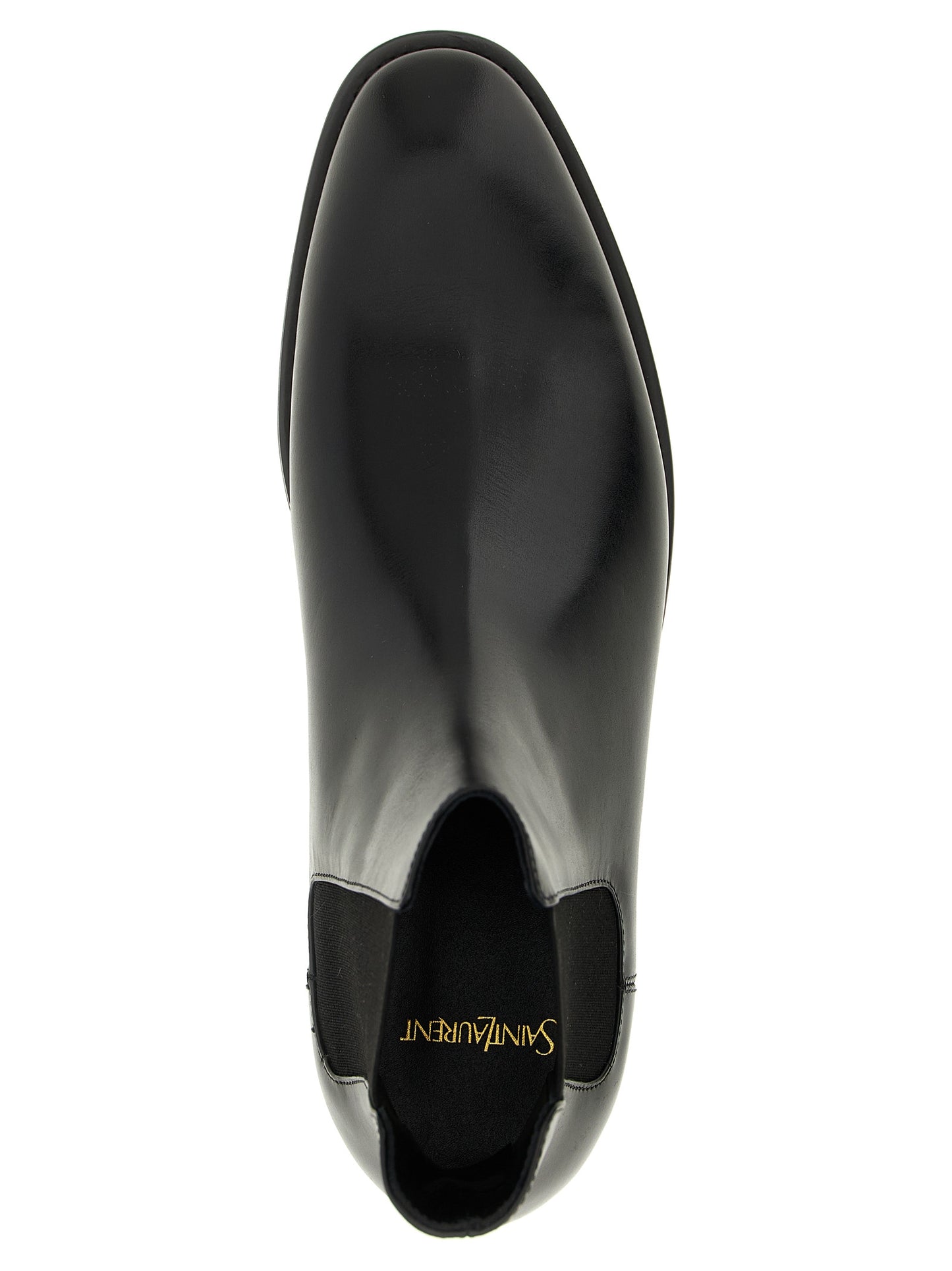 Chelsea Saint Laurent en cuir de veau noir