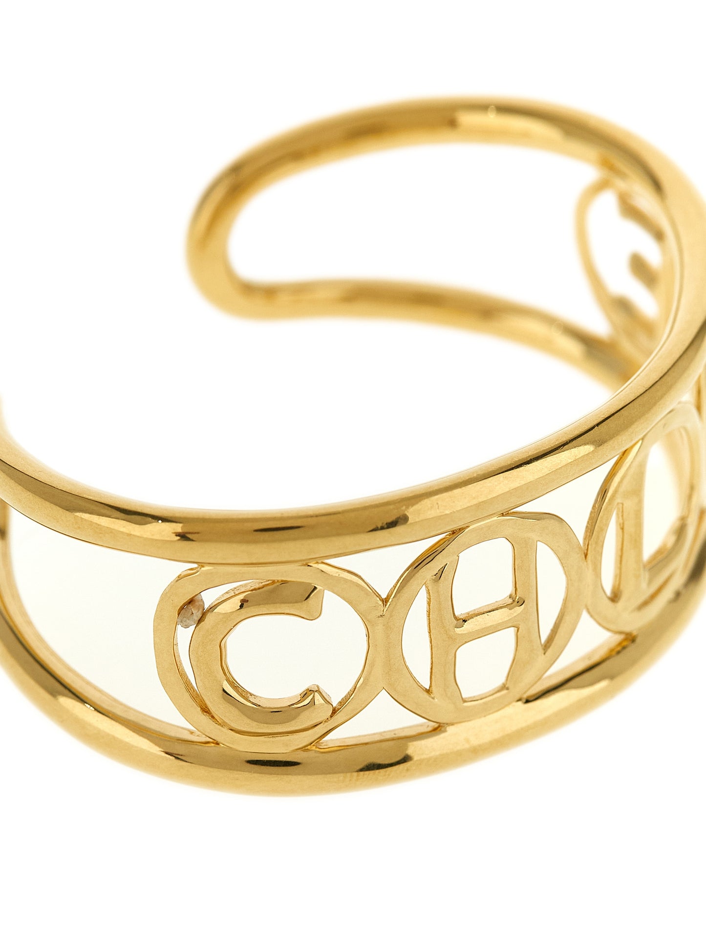 Brazalete De Latón Dorado Chloé Diseño Atemporal