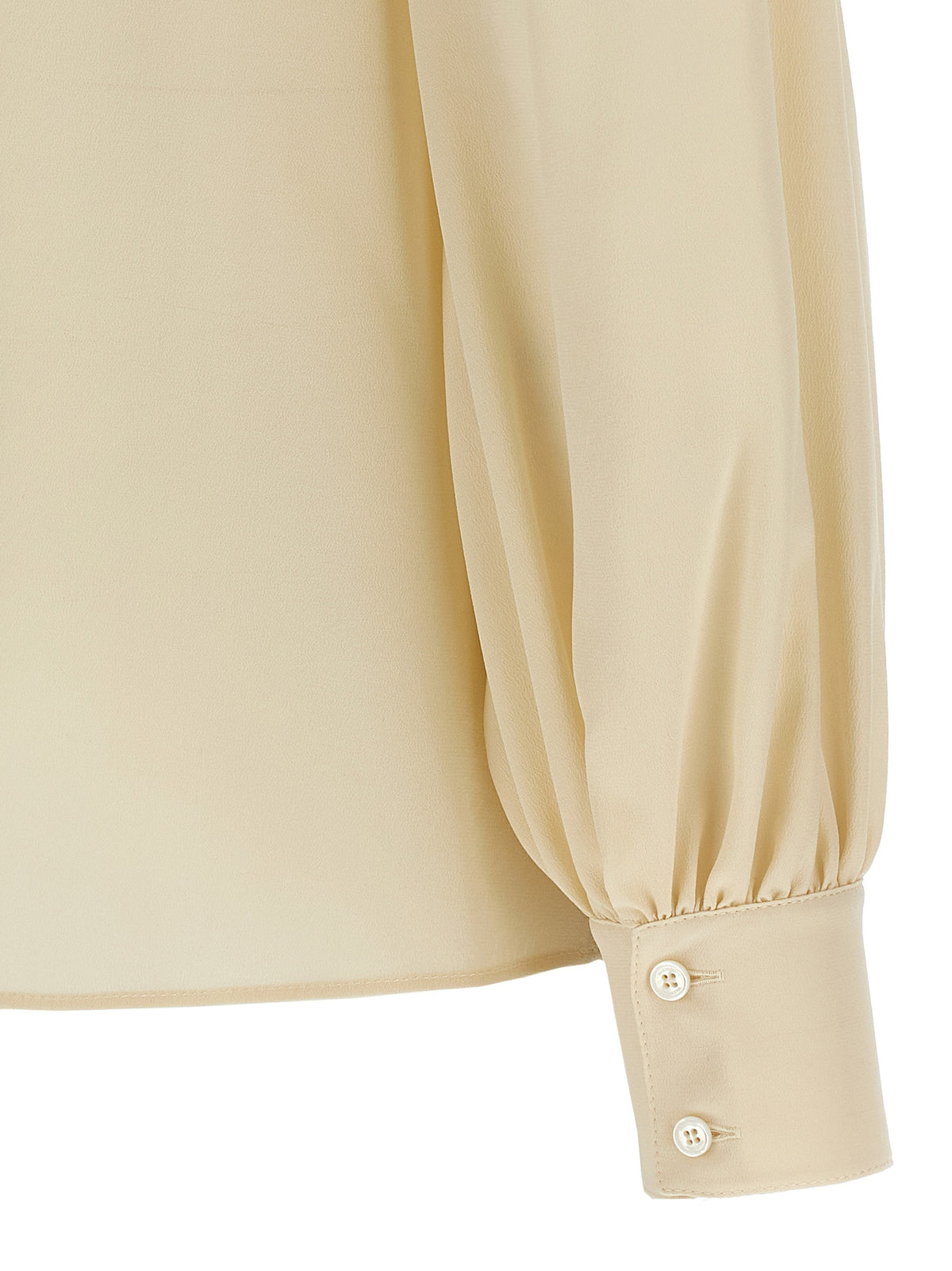 Blusa De Seda Beige Valentino Garavani Para Mujer