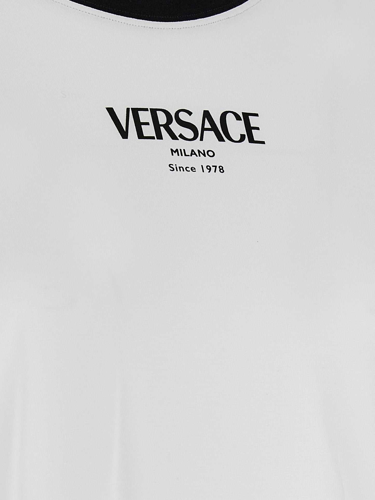 Camiseta de viscosa bicolor de Versace