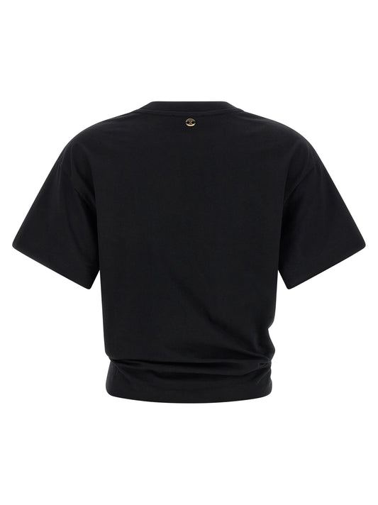 Camiseta de algodón negra de Paco Rabanne