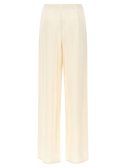 Pantalones casuales de seda blanca Max Mara