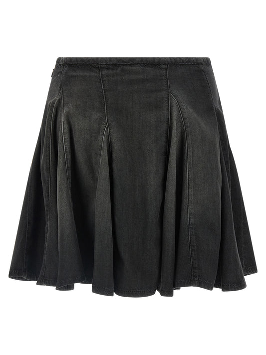 Falda larga Diesel de algodón negro