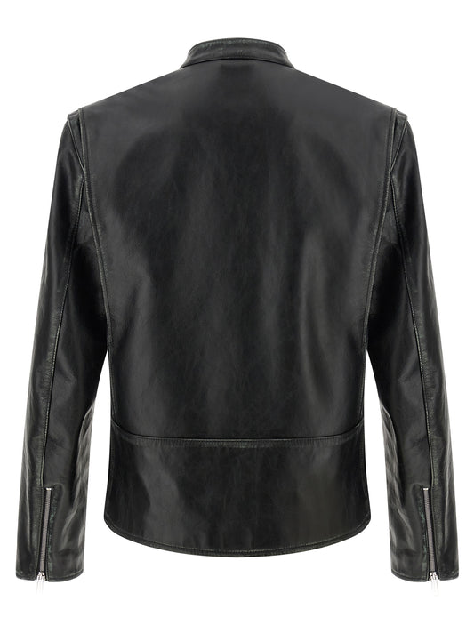 Chaqueta de cuero Dsquared² negra