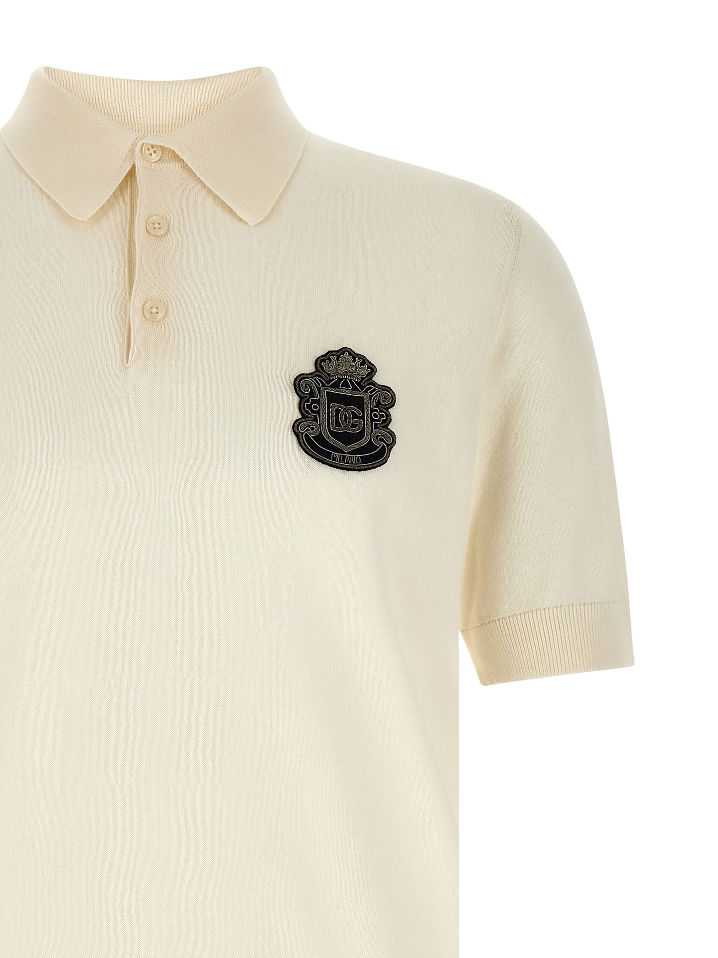 Polo de algodón blanco de Dolce & Gabbana