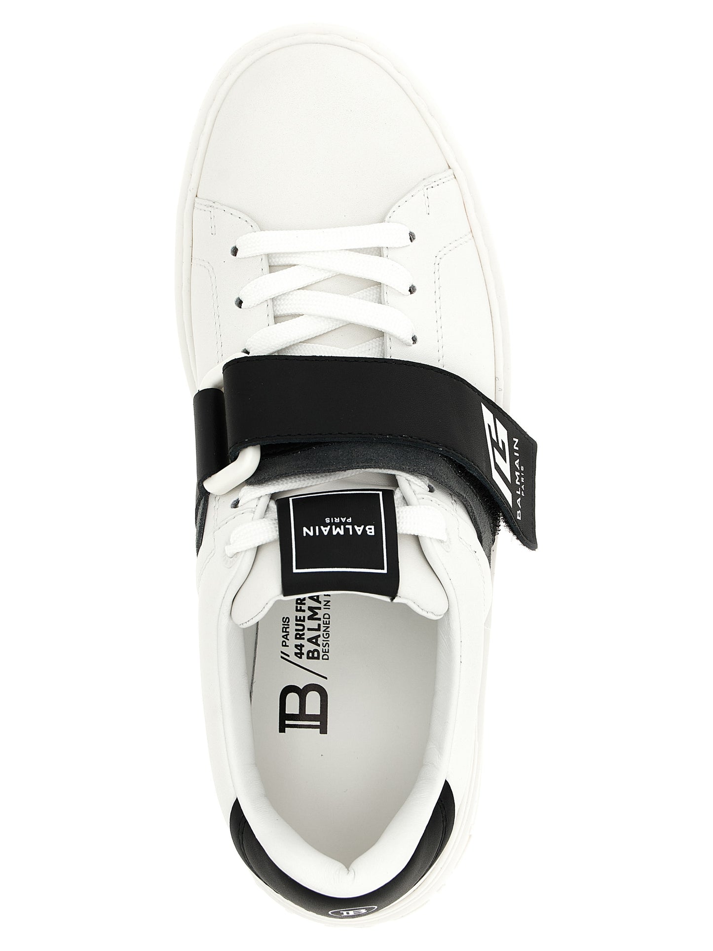 Balmain Zapatillas Bajas Bicordes De Piel De Ternera