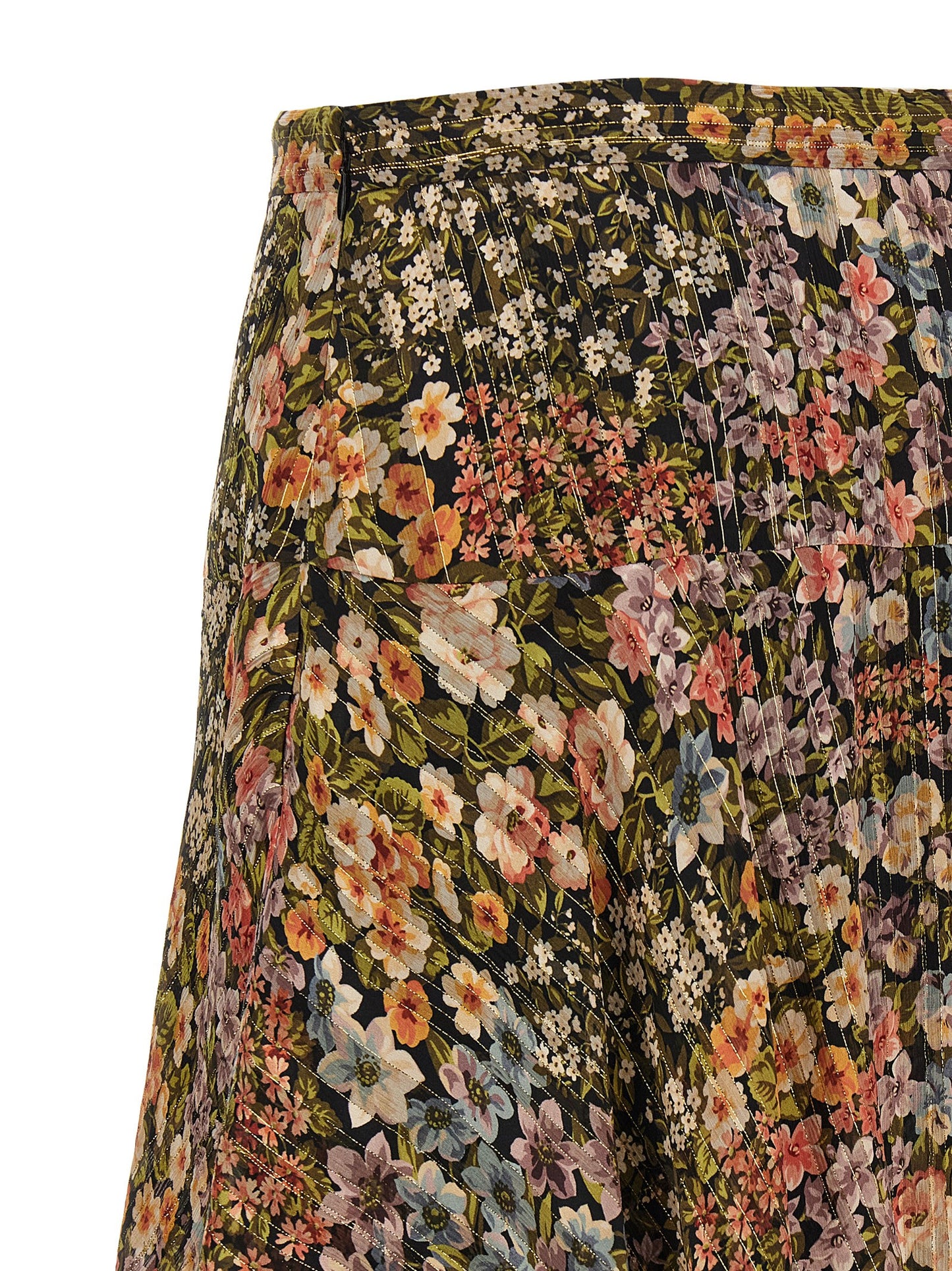 Falda midi de seda multicolor Valentino Garavani