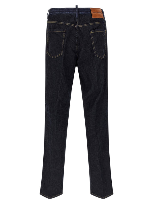 Vaqueros Dsquared² azules de algodón con pernera recta