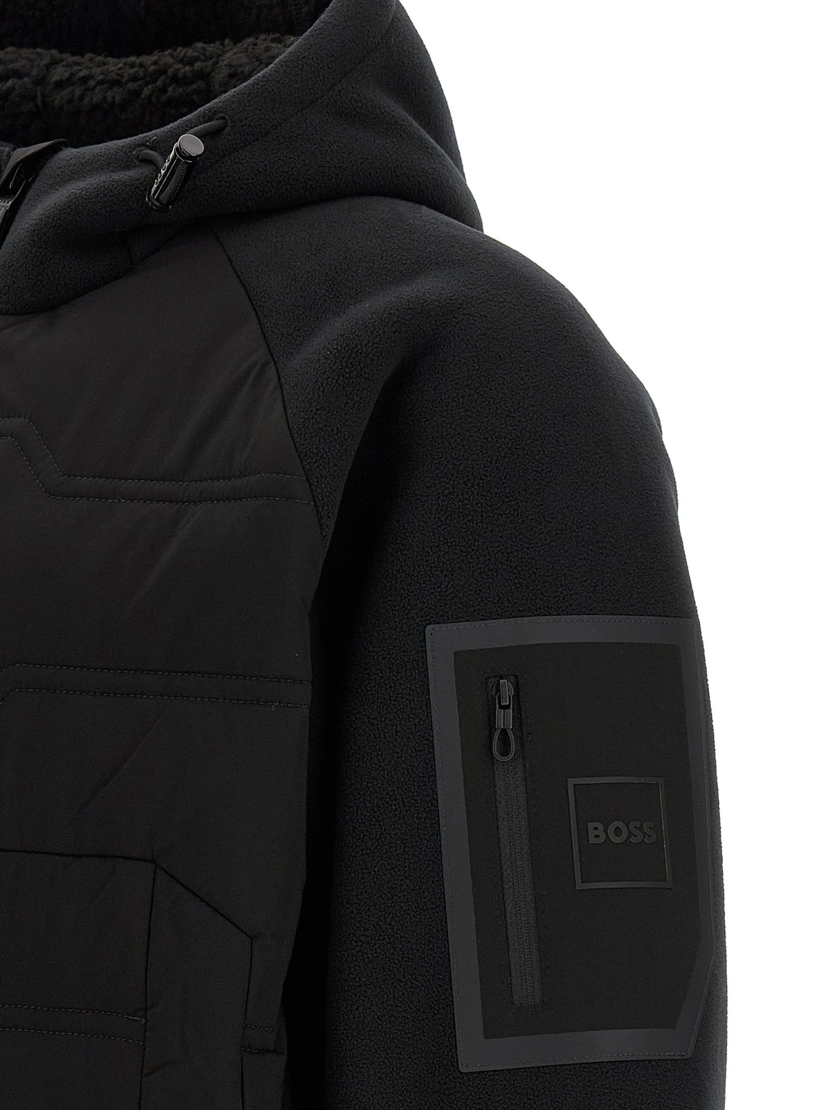 Hugo Boss Chaqueta Shell Negra Con Aislamiento Térmico