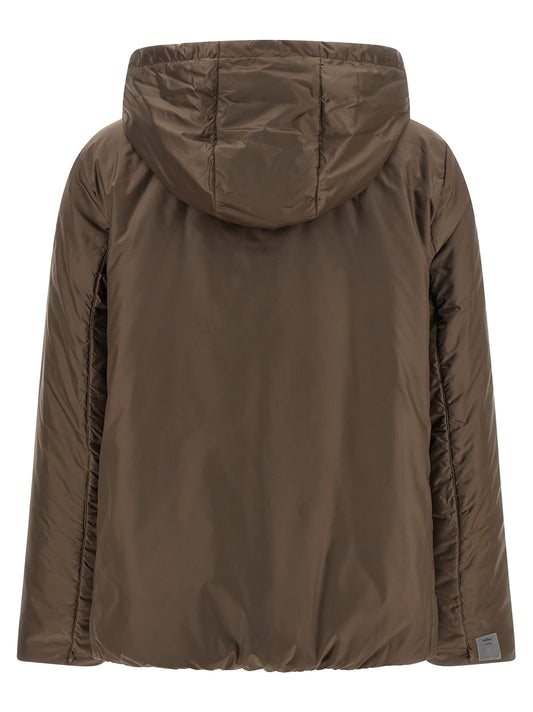 Chaqueta larga Max Mara de poliéster marrón
