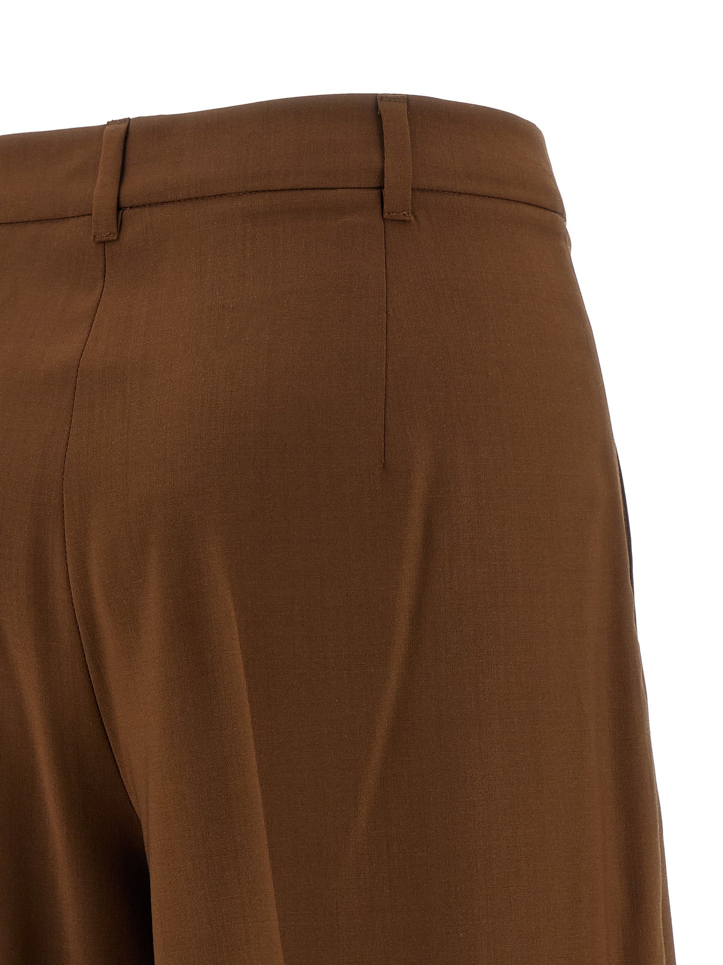 Pantalones casuales Max Mara de lana virgen marrón