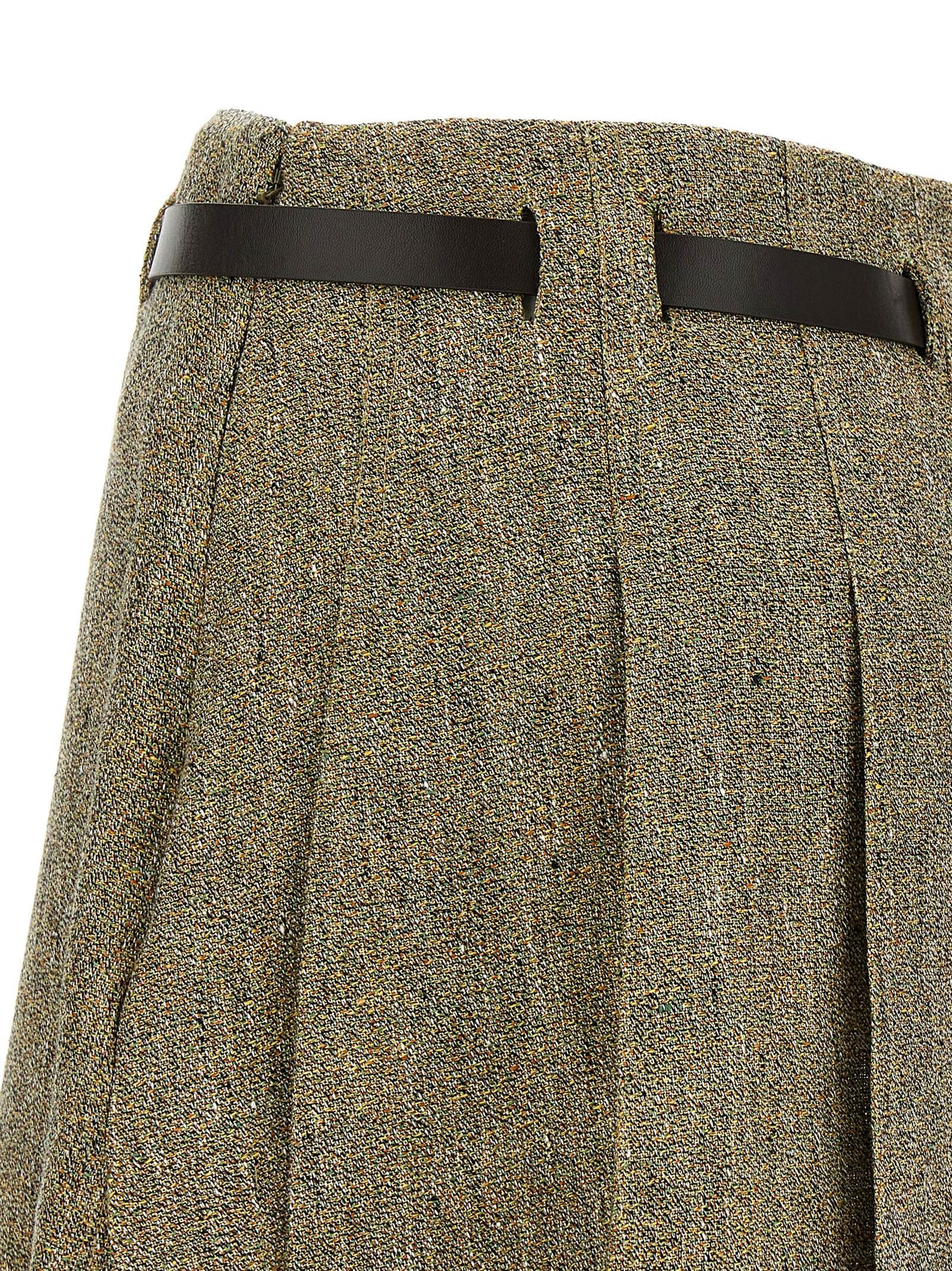 Falda larga Ferragamo de lino multicolor