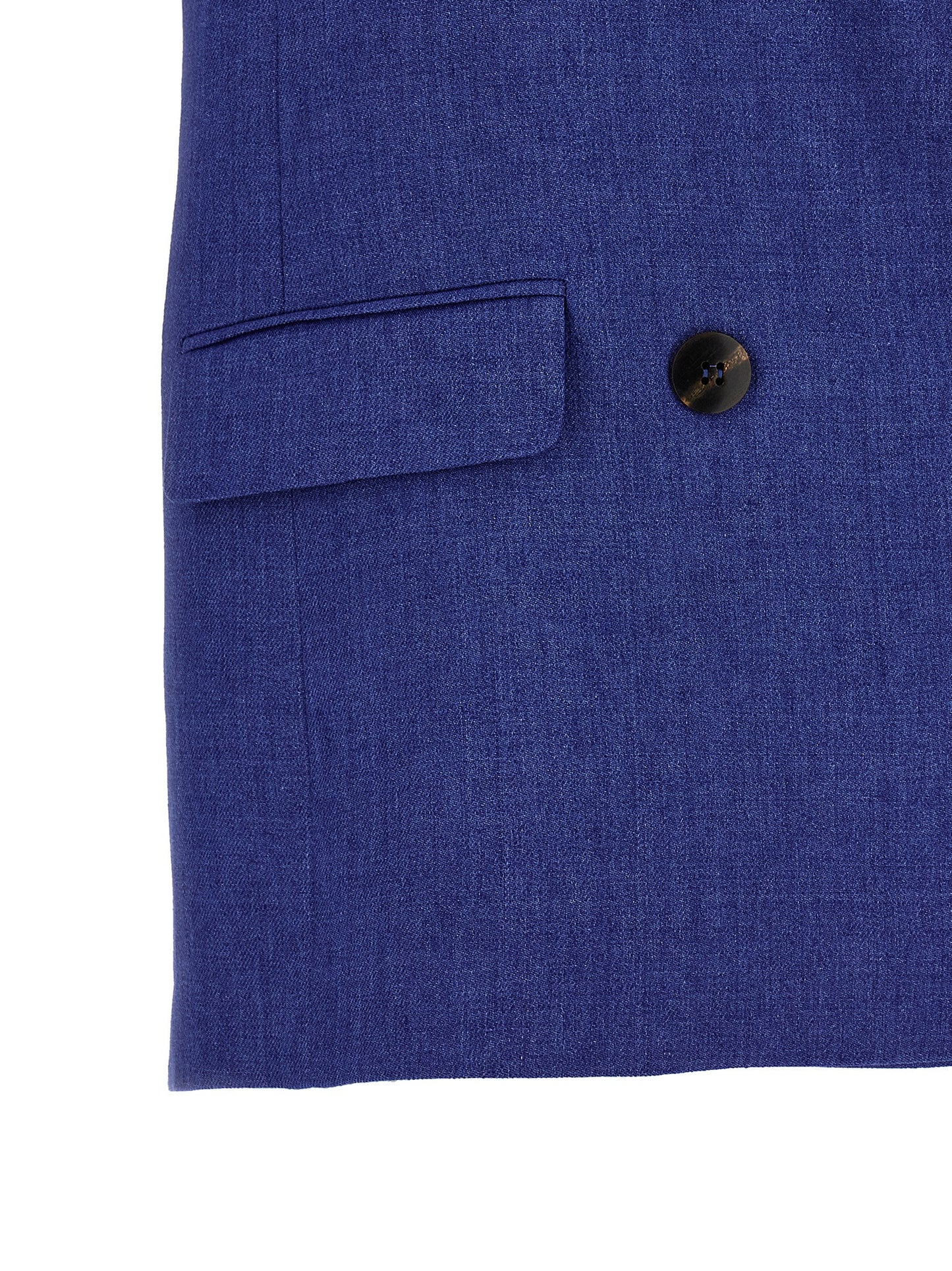 Chaqueta sin mangas de lino azul Max Mara