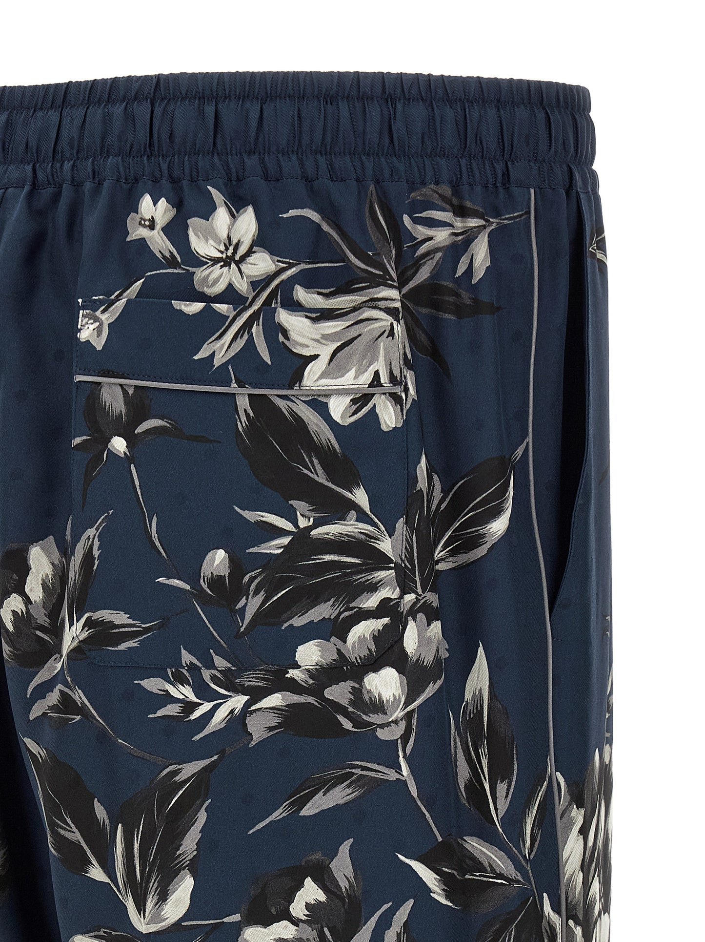 Pantalon décontracté en soie bleue modèle Vanity Dolce & Gabbana