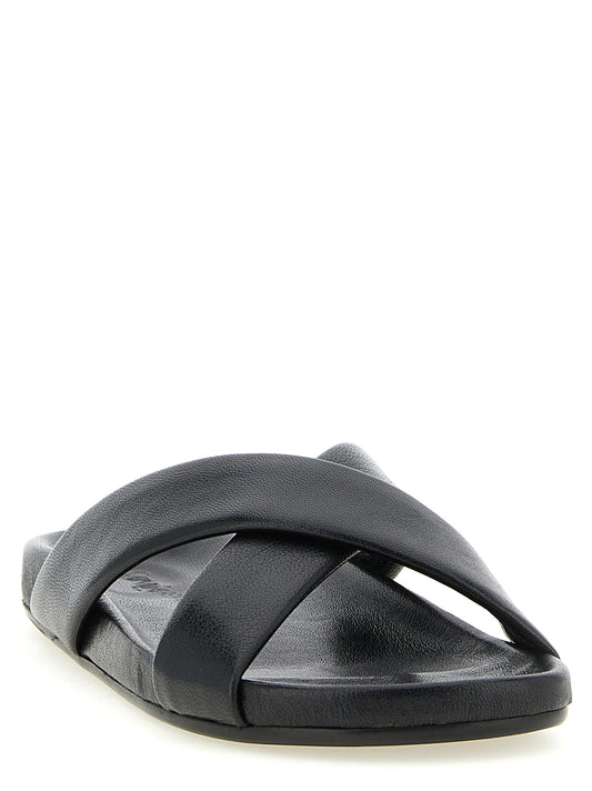 Sandalias Saint Laurent Nichols En Piel De Cordero Negras