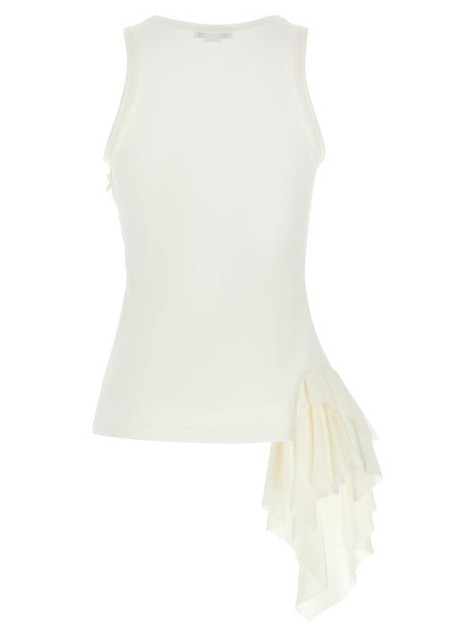 Camisetas sin mangas de algodón blancas de Alexander McQueen