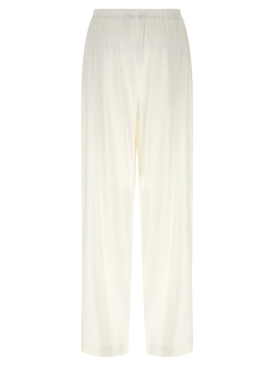 Pantalones Casuales de Lino Blanco Max Mara